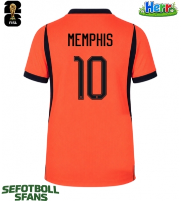 Nederländerna Memphis Depay #10 Hemmatröja VM 2026 Kortärmad